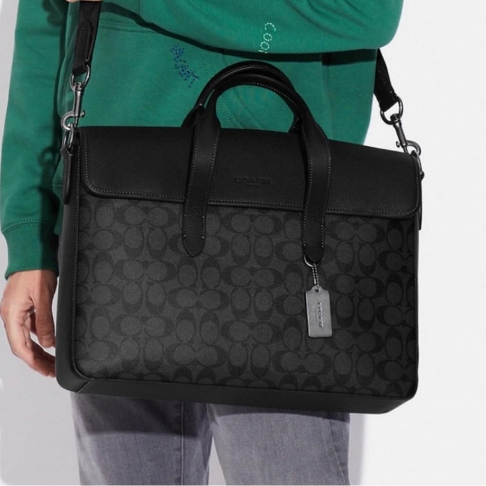 Coach Sullivan Portfolio signature brief case - Picture 2 of 9